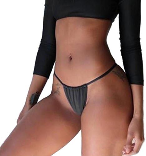 Alluing Women's Panties Briefs Underwear Lingerie Knickers Thongs G-String (Black, S)