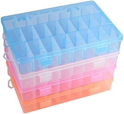Generic M, rosa: ajustable 24 compartimentos plástico ...