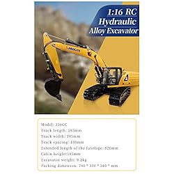 PeleusTech Remote Control Excavator Metal 1:16 2.4