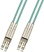 50M LC-LC Multimode Duplex 10 Gigabit 10gb Fiber Optic Cable (50/125) Aqua 50 meter