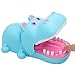 Practical Jokes Hippo Dentist Biting Finger Fun Games Funnier (Blue & Big Size)