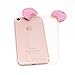 iPhone 7 Case, MC Fashion Flexible Cute 3D Bling Bling Crystal Rhinestone Mickey Mouse Ears Soft Clear Transparent TPU Shell Case Skin for Apple iPhone 7 (2016) (Pink Ears)