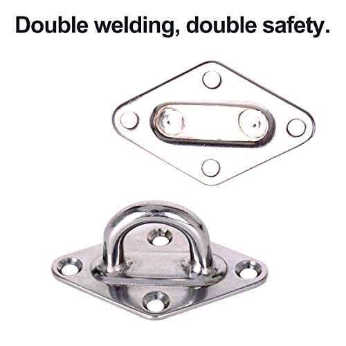 Hammock Hanging Kit Hammock Swing Kit Perfect Accessories Load Capacity 1000 Lbs Hammock Chair Accessories Suitable for Installation on Wooden Boards Beam(Double Welding)