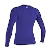 ONeill-Wetsuits-UV-Sun-Protection-Womens-Skins-Long-Sleeve-Crew-Sun-Shirt-Rash-Guard-Cobalt-Large