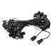 Holiday Lighting Outlet Christmas Light String | 50' Black Cord with 12" Spacing Between Sockets | Fits E17 Base Light Bulbs
