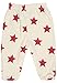 Maple Clothing Organic Cotton Baby Pants Footed GOTS Certified Clothes (White-Red, 6-12m)