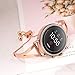 TRUMiRR for Fossil Gen 4 Q Venture HR Women Bands, 18mm Jewelry Bangle Watchband Rose Gold Stainless Steel Strap Feminine Cuff Bracelet for Fossil Gen 3 Q Venture LG Watch Style