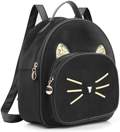 Amazon.com: Ueeksry Cute Plush Black Cat Backpack, Plush Cat  display picture 2