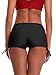 MiYang Women's Solid Black Beach Pant Bikini Bottom Adjustable Tie Boy Short L (Waist 30.5