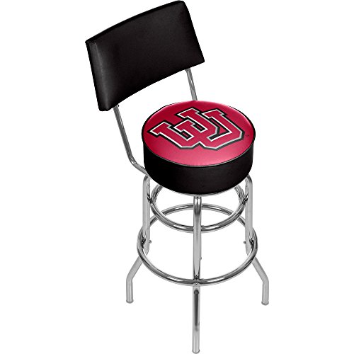 NCAA University of Utah Padded Swivel Bar Stool with Back