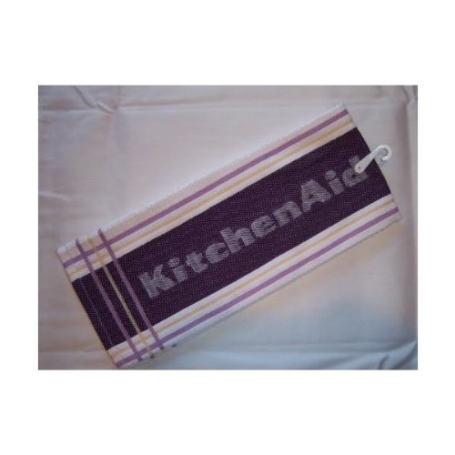 KitchenAid Cotton Towel Purple Plum with Lavendar Stripes