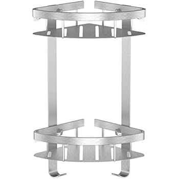 HONEYBULL Shower Shelf [2 Tier] Corner Caddy, No Drill, Heavy Duty