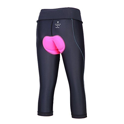 Women's Cycling Pants 3D Padded Bike Compression 3/4 Tights Bicycle