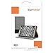 kwmobile Elegant canvas synthetic leather case for Huawei MediaPad X2 7.0 in grey black with convenient STAND FEATURE
