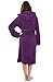 Alexander Del Rossa Womens Turkish Terry Cloth Robe, Thick Hooded Bathrobe, Small-Medium Purple (A0105PURMD)