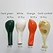 Dark Green Orange White Latex Balloon with Gold Confetti Balloons- Pack of 100