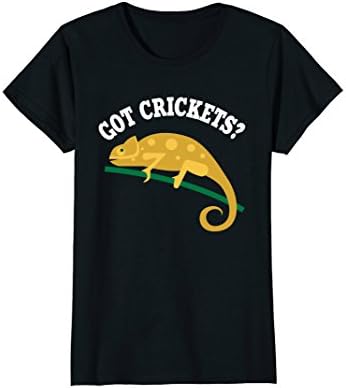 Womens Chameleon Shirt: Funny Got Crickets T-Shirt Medium Black