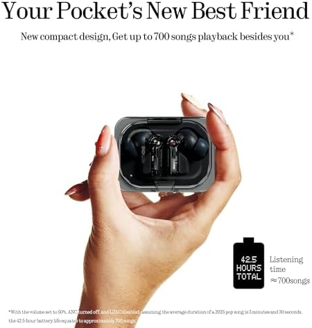 Nothing ear (a) fones de ouvido bluetooth sem fio com integração chatgpt, cancelamento ativo de ruído, algoritmo de aprimoramento de graves e até 42,5 horas de reprodução - preto