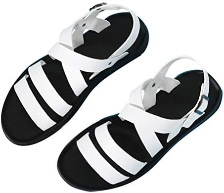 pingxiangxianxiaojudouerton Men's Sandals Leather Studded Open Toe Breathable Beach Shoes Casual Non-Slip Slippers