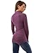 PattyBoutik Women Shawl Collar Pleated Detail Blouse (Heather Magenta Medium)