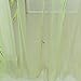 Ufurty 2 Pieces Willow Window Curtain Voile Tulle Room Salix Leaf Sheer Gauze Panel Drapes Green Color for Living Room, Bedroom, Balcony