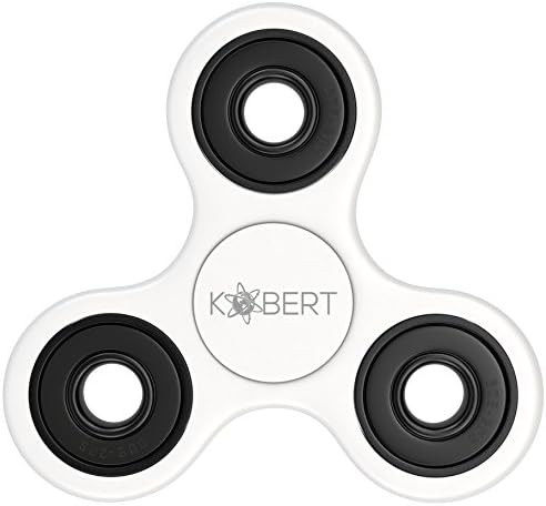 Fidget Spinner (White) - Tri-Spinner with Hybrid Ceramic Bearings [2-Packs also available], Longer and Faster Spin, Helps Focusing and to Reduce Stress Anxiety ADHD ADD OCD Toy for Kids and Adults