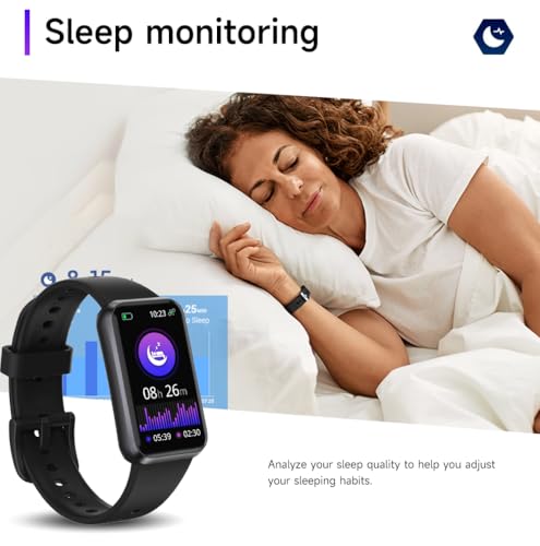 USMECBL Fitness Tracker, Blood Oxygen Heart Rate Sleep 24/7 Health Monitor/Calorie Steps Counter Pedometer Activity Smart watchs/Notifications for Android/iOS Men Women