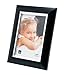 Kiera Grace Karla Picture Frame, 4 by 6 Inch, Black with Brushed Silver Line