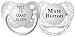 Ulubulu Expression Pacifier Set, Unisex, Pull to Sound Alarm and Mute Button, 0-6 Months