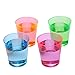 2oz Plastic Neon Shot Glasses - Heavy Duty - 100ct