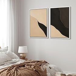 MUDECOR Framed Canvas Print Wall Art Set Black and