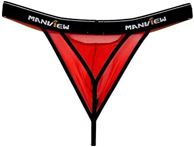 CMGD Mens Sexy Mesh Hollow Thongs See Through G-strings Briefs Underwear
