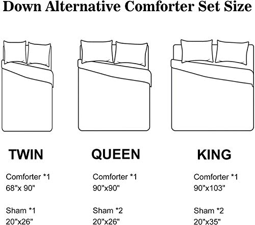 Shatex Queen Size Comforter Sets 3 Piece All Season Warm Bedding Comforters & Sets - Ultra Soft Polyester Bohemia Bedding Comforter Sets - Salmon Pink Boho Queen Comforter with 2 Pillow Shams