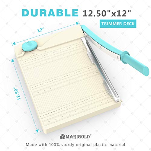 MARIGOLD Paper Cutter Corner Puncher - 12" Paper Guillotine 2-in-1 Paper Trimmer - Thumbnail 4