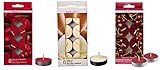 3-pack Assorted Scented Tea Light Candles 24-ct Apple Cinnamon Vanilla and Black Cherry