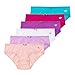 Lucky & Me Ava Little Girls Bikini Underwear, Multi-Color 6 Pack, Tagless, Soft Cotton, 4/5