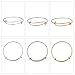 BENECREAT 15PCS/Set Adjustable Wire Blank Bracelet Expandable Bangle for DIY Jewelry Making, 2.5 Inch - Silver & Golden & Rose Gold