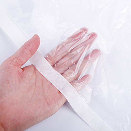 TopSoon Painters Plastic Drop Cloth Plastic Sheeting Pre-Taped Masking Film Wall Surface Protection Film 59" x 65.6' (1 Roll)