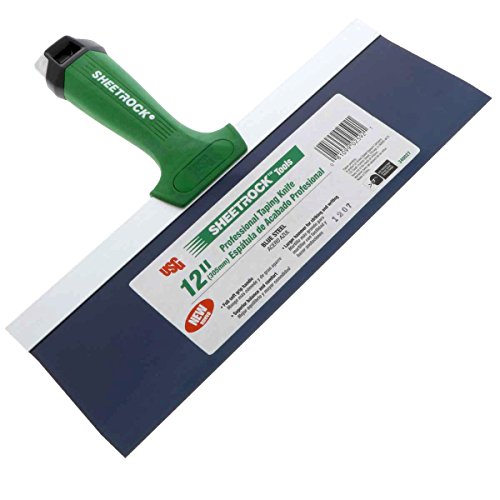 USG Sheetrock Pro Series Blue Steel Drywall Taping Knife with Matrix Style Handle (4-Piece w/12" Mud Pan)