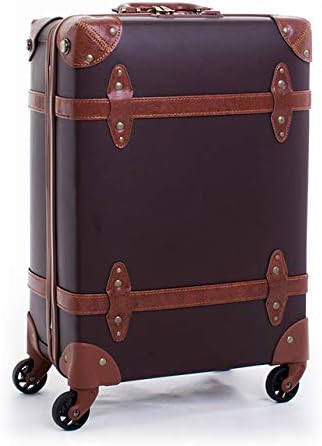 Amazon.com: GUOSENLIN Letrend - Maleta de piel con ruedas para mujer,  estilo retro, con ruedas, 20.0 in, para cabina, viajes, para hombre, maleta  de 28.0 in: Home \u0026 Kitchen