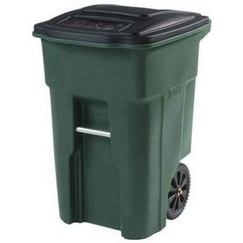 Toter 79248R2968 48Gal 2Wheel Trash Can, 48 Gallon, Greenstone
