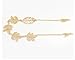 QTMY 2 Pcs Butterfly Leaves Branches Rhinestone Hair Clip Pin Hair Chain Jewelry Hair Accessories