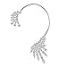 Left Ear Wrap Earrings CZ Cubic Zirconia Platinum Plated Ear Climber Crawler for Women Girl