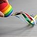 Potelin Premium Quality Colorful Long Ribbon Rainbow Ball Car-Styling Vehicle Antenna Topper Decoration Non-toxic