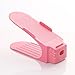 6PCS Plastic Shoe Organizer Space Saving Storage Shoes Rack Durable Shoe Tower Shelf Random Color Set
