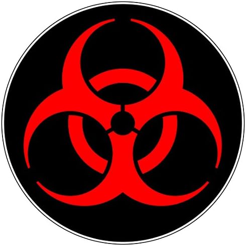 Sticker Pup Bio Hazard 6 Inch Sticker