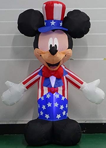 Patriotic Inflatable 5' Mickey Mouse Uncle Sam Airblown 4th of July Holiday Decoration