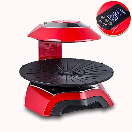 気質アップ 3d遠赤外線インテリジェンス10w電気バーベキューグリル調節可能な温度設定 屋内および屋外での使用に最適 無煙 お手入れが簡単 ノンスティック 色 赤