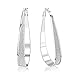 NYKKOLA 925 Sterling Silver Fashion Classic Big Hoop Drop Dangle Earring, Style3