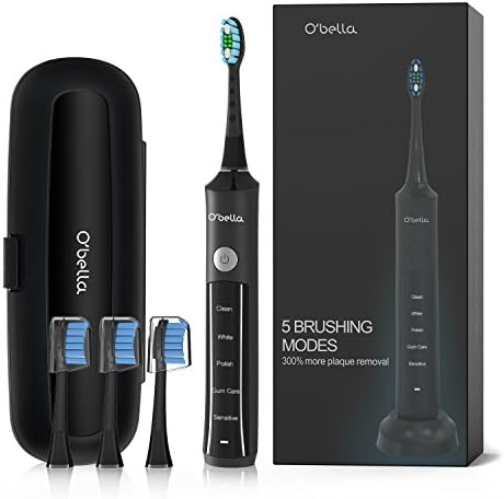 Sonic Electric Toothbrush, IPX7 Waterproof USB Rechargeable with 4 Replacement Heads 5 Brushing Modes Deep Clean Electronic Power Tooth Brush with Smart Timer